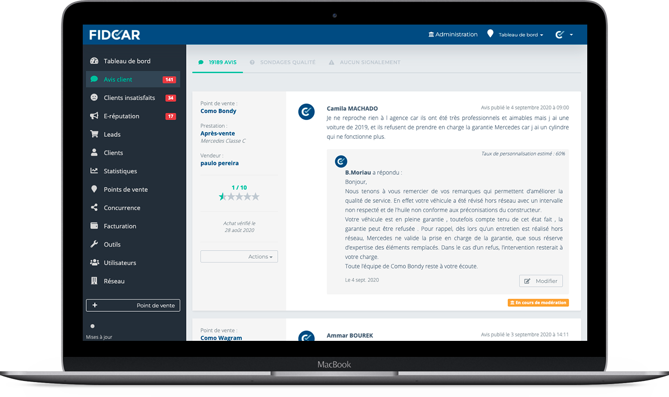 Clarvia Certified - Réponses automatiques