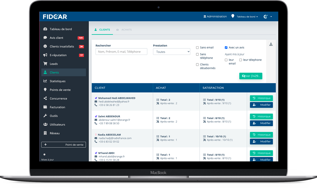 Clarvia Certified - Analyse et récolte de donnés clients